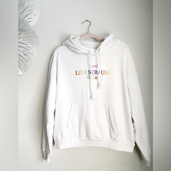 Levi's Unbasic 90's hoodie Logo Rainbow pullover Outerwear Graphic Streetwear - Picture 9 of 15